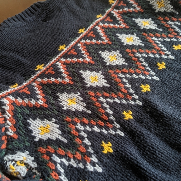 Zara Navy Icelandic style sweater US S - Picture 12 of 12